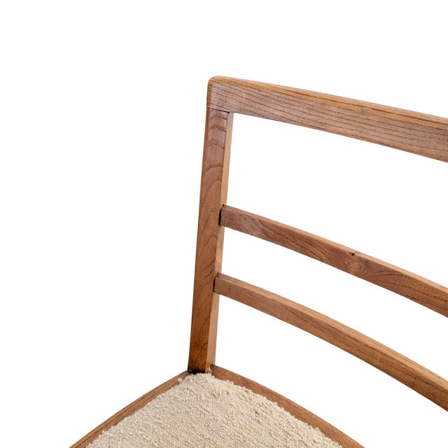 Beige Vintage Art Deco Chairs in Oak, Set of 2 For Sale - Image 8 of 11