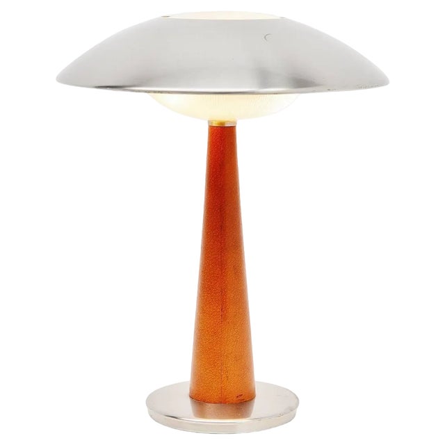 Leather Table Lamp Model 8041 from Stilnovo, Italy, 1960s For Sale