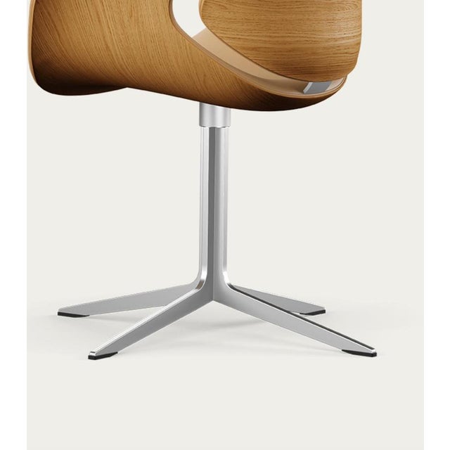 Metal Council Chair in Oak by Salto and Sigsgaard For Sale - Image 7 of 18