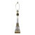 1950s Monumental 35" Paul Hanson Neoclassical Fluted Crystal & Brass Column Lamp For Sale