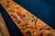1920s Antique Blue Navy Grand Scale Medallion Knotted Wool Chinese Art Deco Rug For Sale - Image 4 of 9