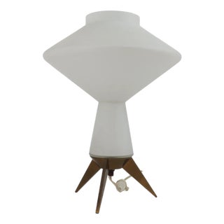 Opalescent Glass Lamp, 1960s For Sale