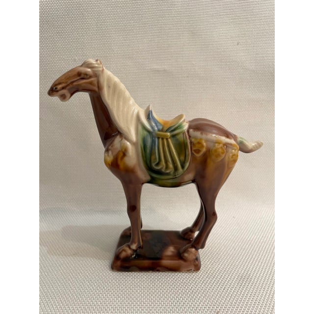 1980’s Miniature Tang Style Chinoiserie Horses - a Pair For Sale In New Orleans - Image 6 of 11