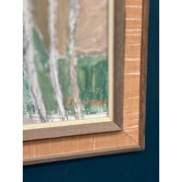 Original Swedish Oil on Panel – “Östersund, Strandgatan 1” by John Hedman, 1971 – Vintage & Framed – 51 × 70 cm (20.1" ×...