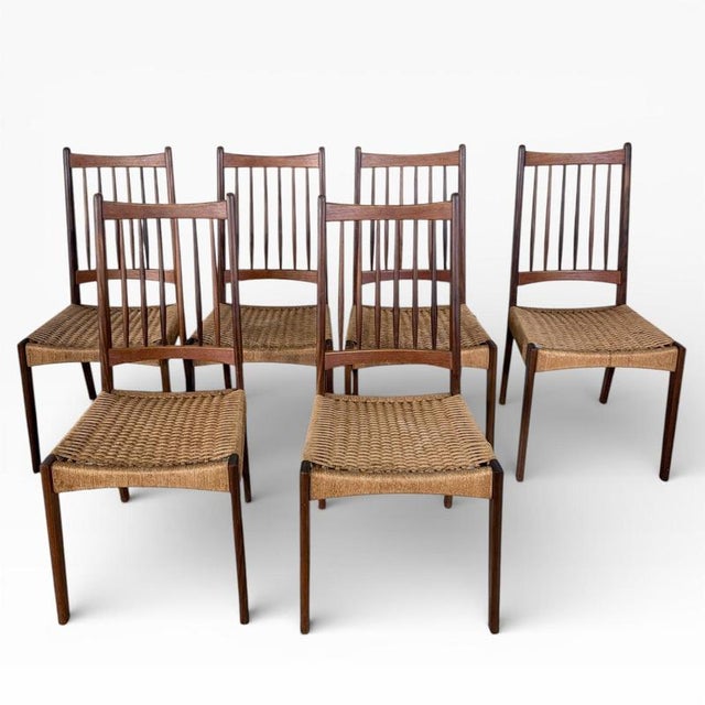 Contemporary Danish Model MK200 Dining Chairs from Arne Hovmand-Olsen, Set of 6 For Sale - Image 3 of 7