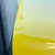 Postmodern Yellow Gloss Laminate Waterfall Cabinet With Gold Accents For Sale - Image 9 of 9