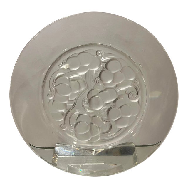 Lalique French Crystal Marienthal 9” Plate For Sale
