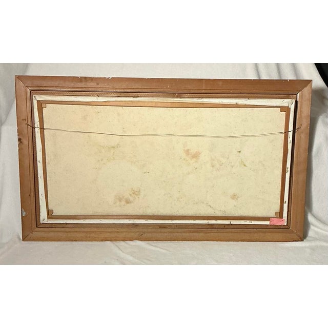 Large Vintage Hand-Painted Textured Flowers Canvas Wall Art Framed For Sale - Image 9 of 10