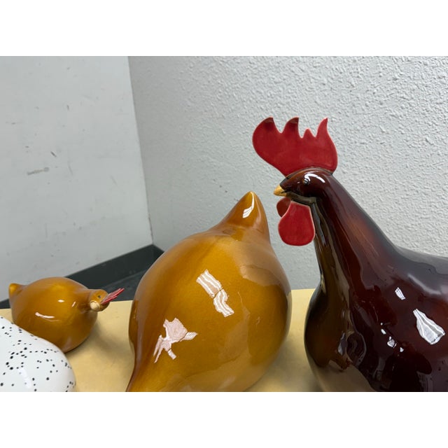 Catherine Hunter French "Les Poules" Ceramic Chickens, Set of Five For Sale In San Francisco - Image 6 of 12