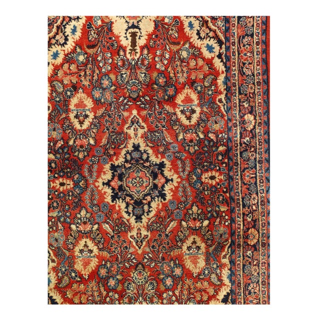 Traditional Early 20th Century Persian Sarouk Rug For Sale - Image 3 of 5
