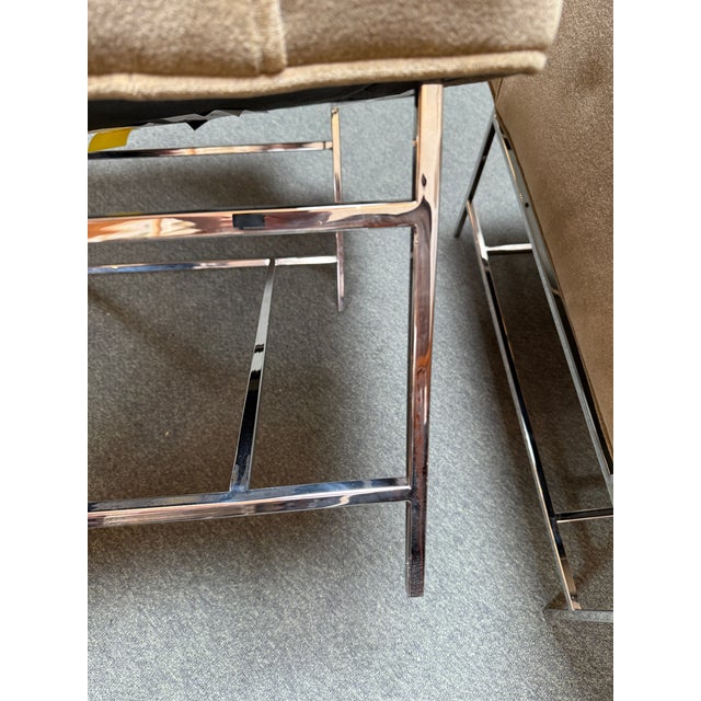 Textile Michael Weiss for Vanguard Furniture Mohair Chairs, Pair For Sale - Image 7 of 12