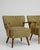 Olive Pair of Mid-Century Modern Upholstered Armchairs, Antique, Denmark, 20th Century For Sale - Image 8 of 13