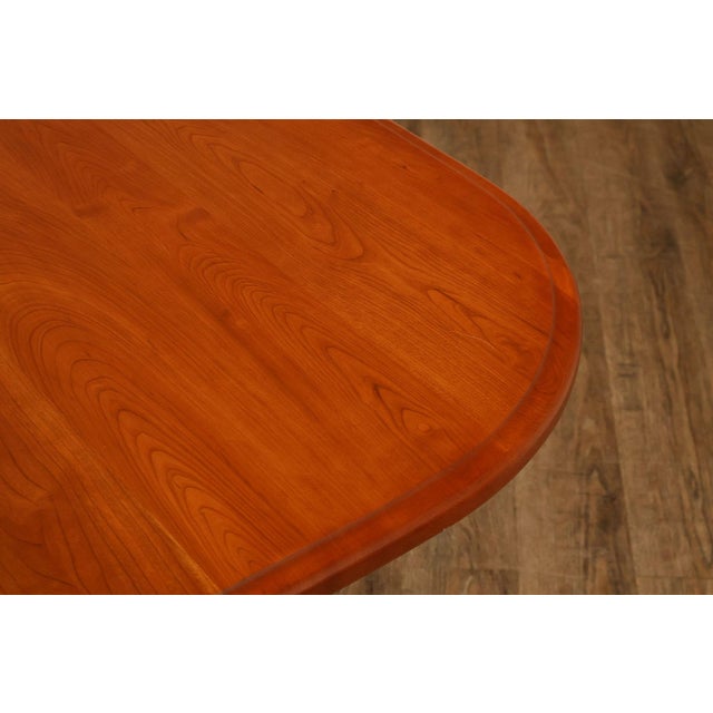 Amish Made Cherry Dining Table With Four Leaves For Sale - Image 12 of 18