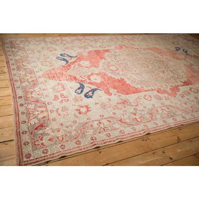 Vintage Distressed Oushak Carpet - 7'5" x 11'6" For Sale - Image 11 of 11