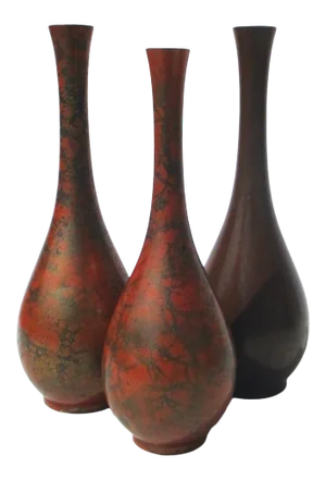 Japanese Bronze Vases -A Group of 3