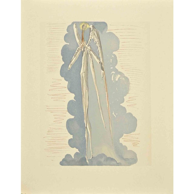 Salvador Dali, Angel of Seventh Heaven, Woodcut, 1963 For Sale