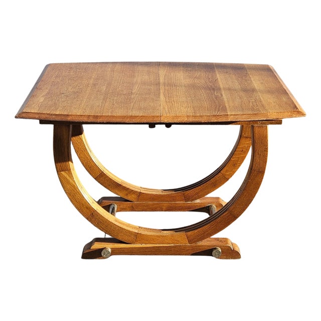 Antique Art Deco French Extendable Dining Table, 1920s For Sale