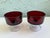 Glass Set of 10 Vintage French Luminarc Cavalier Ruby Red Champagne Coupe & Dessert Glasses For Sale - Image 7 of 9