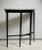 Not Yet Made - Made To Order Bespoke Ebonized Demilune Console on Tapered Legs For Sale - Image 5 of 9