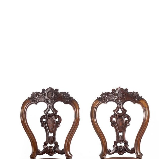 Furniture - 4 Romantic chairs; in rosewood - 19th century. Portuguese from the 19th century; in Portuguese rosewood with...