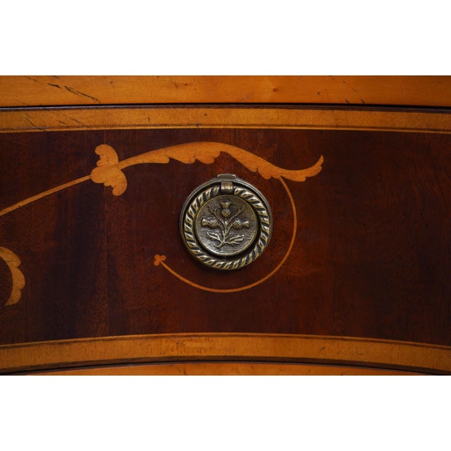 Baker Colonial Williamsburg Mahogany Bow Front Chest For Sale - Image 15 of 18