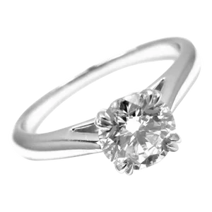 Harry Winston Platinum .56ct VVS1/F Diamond Solitaire Engagement Ring, size 3.5