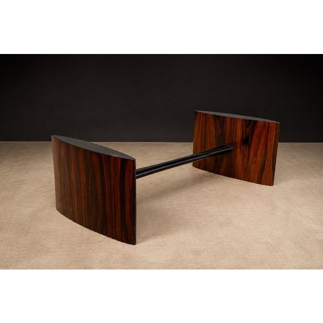 Joaquim Tenreiro Joaquim Tenreiro Rosewood & Crystal Coffee Table — Organic Form, Brazil, 1960s For Sale - Image 4 of 18