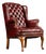 Vintage Tufted Leather Wingback Chesterfield Armchair in Oxblood For Sale