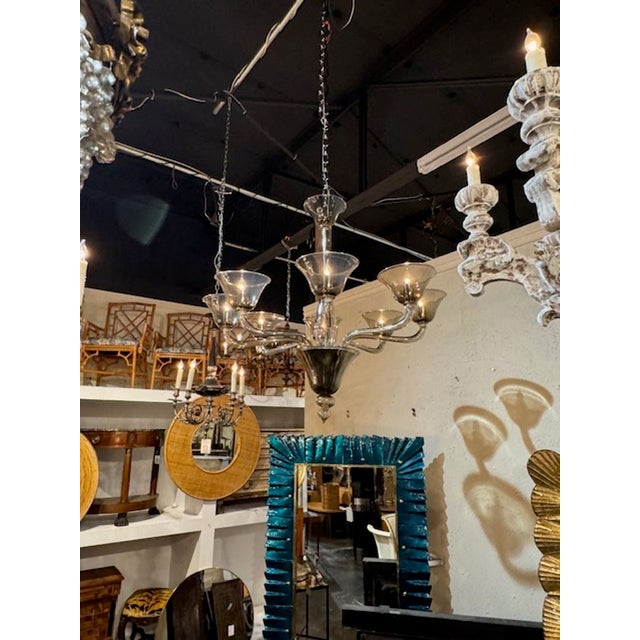 Glass Modern Fume' Murano Chandelier With 8 Lights For Sale - Image 7 of 8
