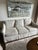Sherrill Furniture Custom Upholstered Sofa in Cream Linen For Sale In Naples, FL - Image 6 of 10