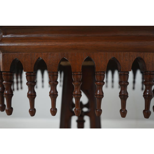 Empire Style Octagonal Walnut Center Table For Sale - Image 10 of 14