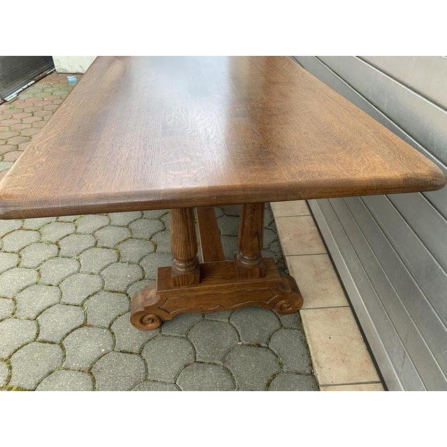 Wood Large Spanish Oak Dining Table, 1940s For Sale - Image 7 of 18