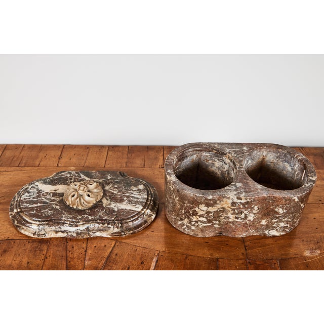 Antique, French, Chocolate Marble Box For Sale - Image 4 of 7