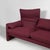 Textile Italian Modern Burgundy Fabric Maralunga Sofa by Vico Magistretti for Cassina, 1970s For Sale - Image 7 of 14