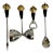 Swank Mid-Century Crown Bar Set in Original Box - Set of 4 For Sale