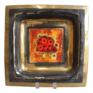 Vintage French Decorative Wall Hanging Plate by Georges Pelletier, 1970s For Sale