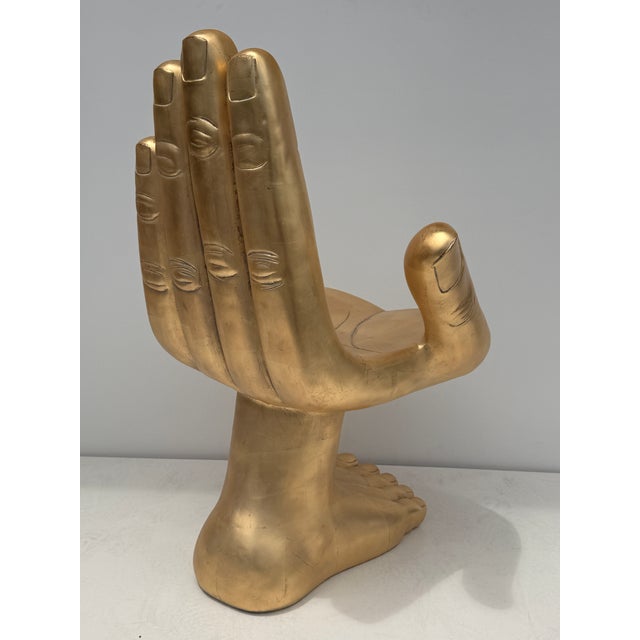 Vintage Hand Foot Boudoir Chair Style of Pedro Friedeberg For Sale - Image 11 of 12
