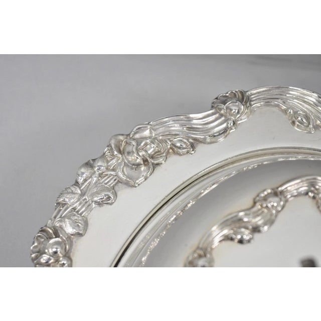 Vintage Sheffield Silver Plated Victorian Double Buffet Serving Dish Platter For Sale In Philadelphia - Image 6 of 18