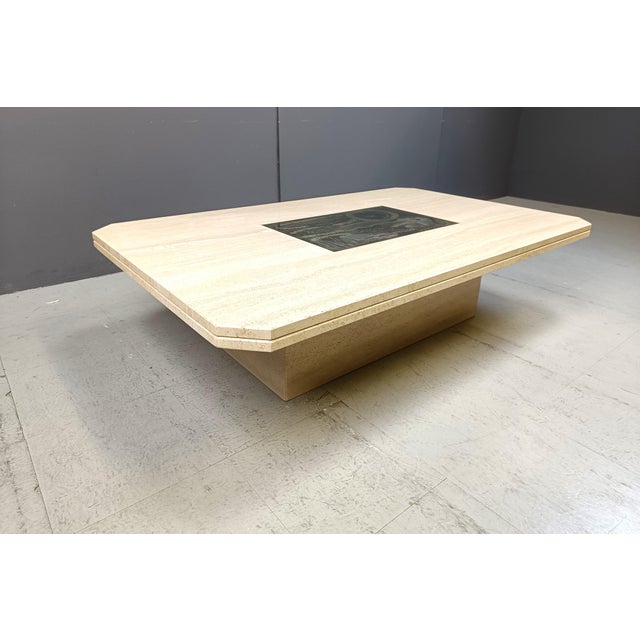 1970s Vintage Etched Brass Coffee Table from Georges Mathias, 1970s For Sale - Image 5 of 12