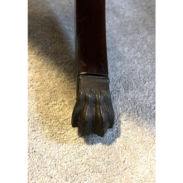 Brown Book Drum Table With Drawers in the Style of Maitland Smith For Sale - Image 8 of 9