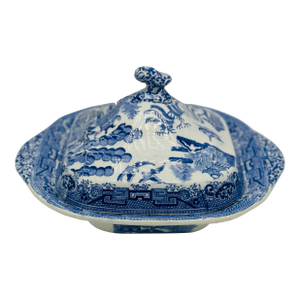 Antique Transferware Covered Serving Dish