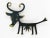 1950s Walter Bosse Cow Sculpture Brass Key Hanger attributed to Hertha Baller, Austria, 1950s For Sale - Image 5 of 7