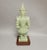 2000 - 2009 Thai Celadon Theppanom Guardian Figure on Wood Base — 19.5" For Sale - Image 5 of 10