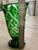 Vintage 1960s West German Cut-to-Clear Emerald Crystal Vase - 3.25 LBS For Sale - Image 11 of 12