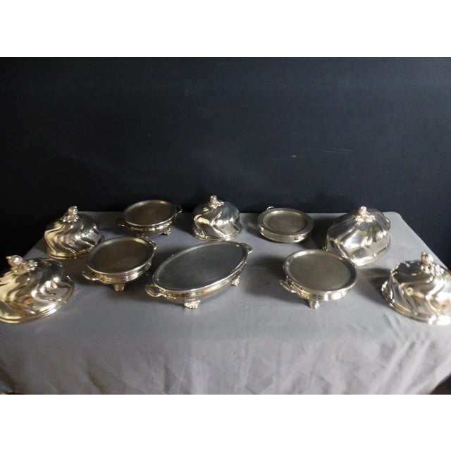 Silver Antique Silver Metal Bells, Set of 5 For Sale - Image 8 of 13