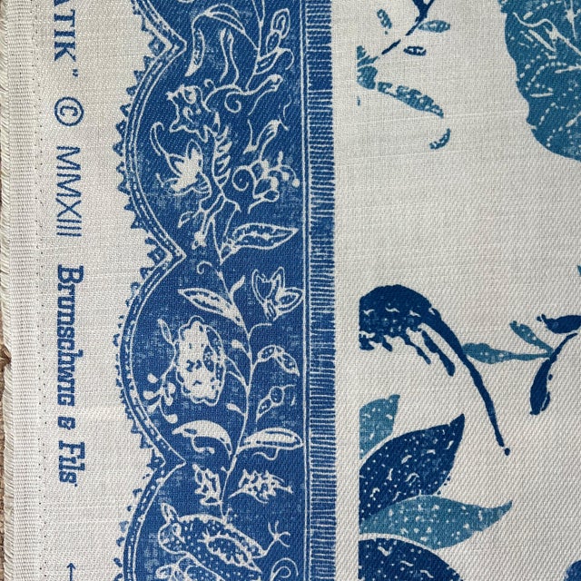 This is a gorgeous designer upholstery-weight fabric by Brunschwig & Fils, a fabric house known for its beautiful home...