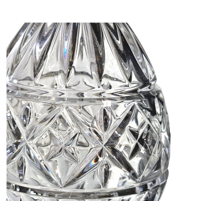 Bohemian Czech Large Clear Crystal Egg Paper Weight For Sale In San Francisco - Image 6 of 7