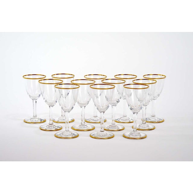 Transparent Mid 20th Century Baccarat Crystal Liquor / Sherry Glassware Service- Set of 12 For Sale - Image 8 of 11