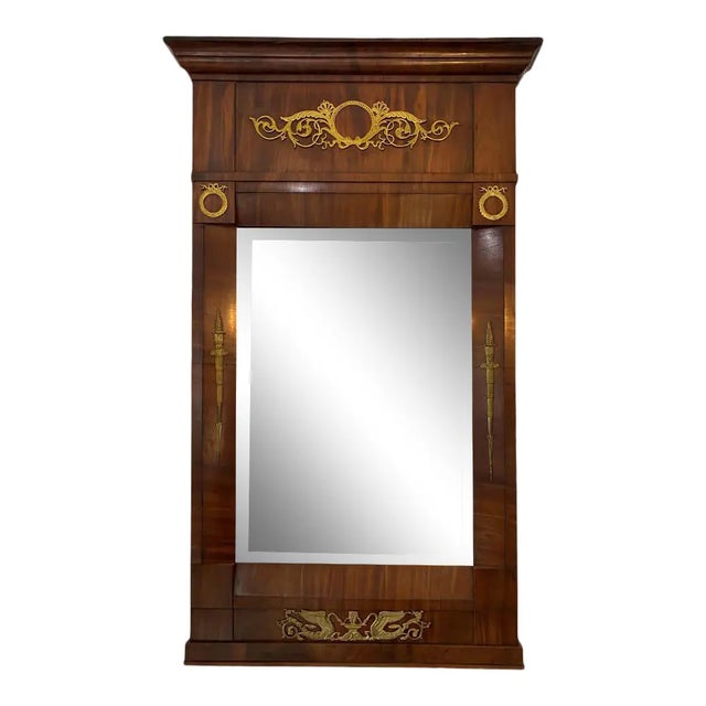 1810 Trumeau Mirror Swan Motif For Sale - Image 12 of 12