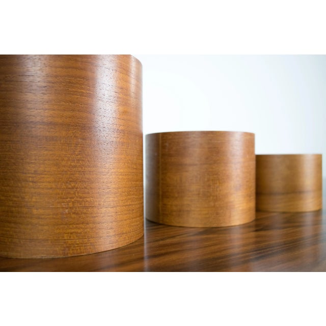 Wood Japanese Modern Teak Nesting Containers For Sale - Image 7 of 11